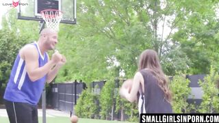 SmallGirlsInPorn.com - Sia Wood plays basketball then takes my cock in her holes