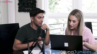 Blonde MILF Bunny Madison teaches hung jock how to fuck her