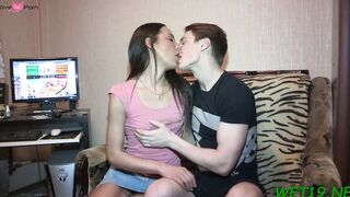 Extraordinary brunette russian Nataly Gold and agile dude