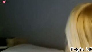 Fresh blonde cutie Vanessa fucks wildly