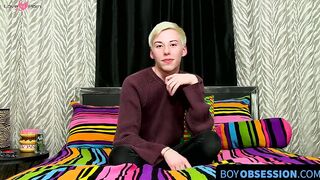 BoyObsession.com - Solo twink Jax Marnell drills ass with toy and wanks cock hard