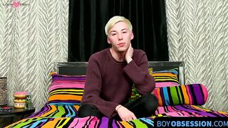 BoyObsession.com - Solo twink Jax Marnell drills ass with toy and wanks cock hard