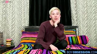 BoyObsession.com - Solo twink Jax Marnell drills ass with toy and wanks cock hard
