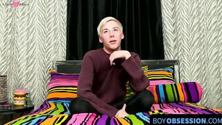BoyObsession.com - Solo twink Jax Marnell drills ass with toy and wanks cock hard