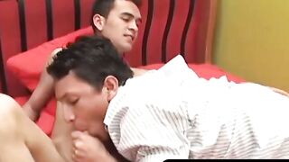 OTBXXX.com - Passionate twinkie cums hard after latino big cock breeding deep