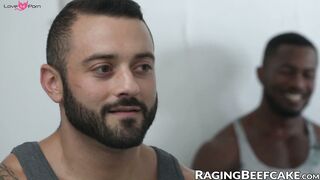 Interracial public toilet breeding with Drew Valentino and Sean Xavier