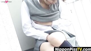NipponPissTV.com - Japanese babes go to a public toilet and piss on hidden cam openly