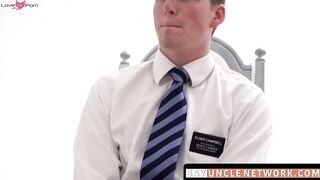 SayUncleNetwork.com - Young mormon jerked by elder while fingered hard in the ass