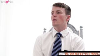 SayUncleNetwork.com - Young mormon jerked by elder while fingered hard in the ass
