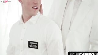 BoyMissionary.com - Forbidden threesome with an intense spitroast for a twink