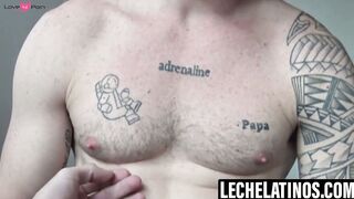 LecheLatinos.com - Stroking Manu's body and big cock for cash