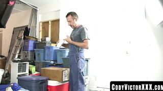 CodyVictorXXX.com - Old nice stud using sex toy to bust the fattest nut ever rough
