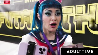 UNBELIEVABLE!!! Futa Sensations Jewelz Blu and Codi Vore Straw Lulu Chu Futa Cock, Leaving Her Gushing and Begging for More!
