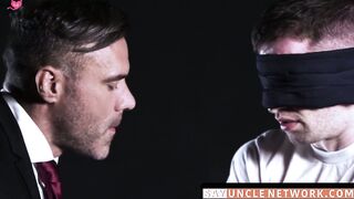 SayUncleNetwork.com - Blindfold jock bareback rides superior Mormons hard cock