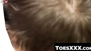 ToesXXX.com - Cute Ethan's anal adventure with jock Mike Roberts' foot play