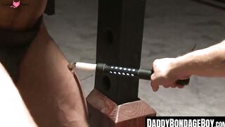 DaddyBondageBoy.com - Inked muscle hunk's submission to hardcore electro BDSM