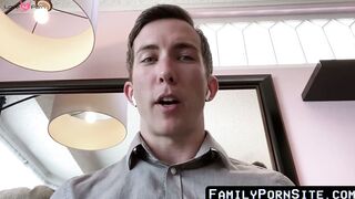 FamilyPornSite.com - Stepson coaxed into hardcore taboo barebacking fun with stepfath