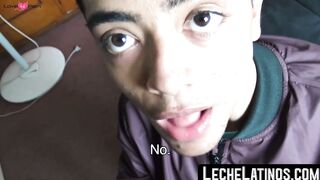 LecheLatinos.com - Young Latino's dick and cum-filled mouth debut