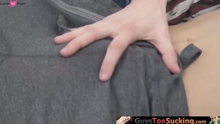 GuysToeSucking.com - Kinky twink Ataman has his feet worshiped by petite Furby before