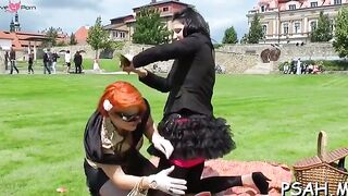 Mature gives head and dildoded