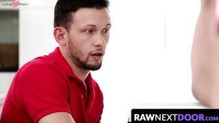 RawNextDoor.com - Hardcore bareback fucking with two muscular youngsters Mikey Junior