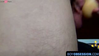 BoyObsession.com - Bored twink plays with his toy and jerks off until he cums hard