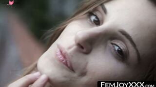FemJoyXXX.com - Pixie teen Ariel plays with her young body after stripping