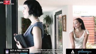 Big Titted Bombshells Olive Glass and Alexis Tae Unleash strap-on Fury into Explicit Lesbo Lovemaking