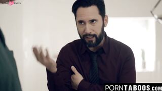 PornTaboos.com - Beautiful Athena Rayne earns a messy facial while stepdad watches an