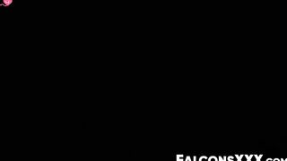 FalconsXXX.com - Gay jocks Colton Reece and Austin Sugar anal fuck and share a kiss