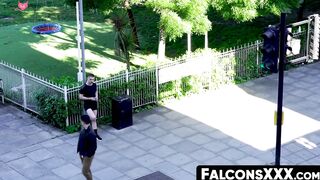 FalconsXXX.com - Gay jocks Colton Reece and Austin Sugar anal fuck and share a kiss