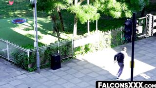 FalconsXXX.com - Gay jocks Colton Reece and Austin Sugar anal fuck and share a kiss