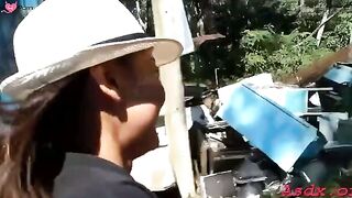 Phallus hardens with prodigious asian bimbo 's twat