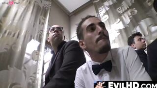 EvilHD.com - Naughty bitches go wild with horny hunks in a massive group fuck