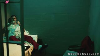 Husband fucks wife and brunette babe