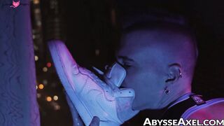 Passionate kissing and hardcore anal double fisting by hungry Axel Abysse and his twi