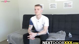NextDoorXXX.com - Young Kyle Brant touching himself and jerking off his thick dick