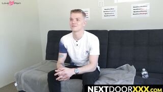 NextDoorXXX.com - Young Kyle Brant touching himself and jerking off his thick dick
