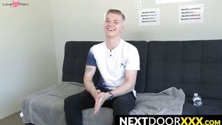 NextDoorXXX.com - Young Kyle Brant touching himself and jerking off his thick dick