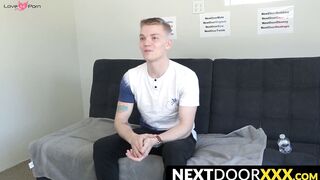 NextDoorXXX.com - Young Kyle Brant touching himself and jerking off his thick dick