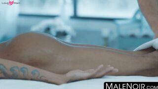 MaleNoir.com - Black youngster rimmed and ass fucked by big cocked masseur deep and r