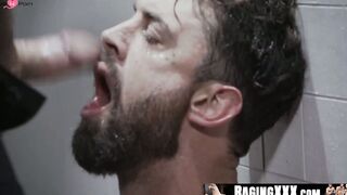 RagingXXX.com - Officer Drew Sebastian's dominant anal takeover of new inmate Alpha W