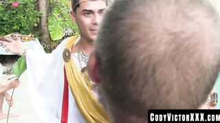 CodyVictorXXX.com - Older guys are enjoying banging each other bareback outdoors roug