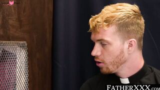 FatherXXX.com - Sinful twink's confession booth raw fucking by a horny, devious pries