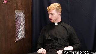 FatherXXX.com - Sinful twink's confession booth raw fucking by a horny, devious pries