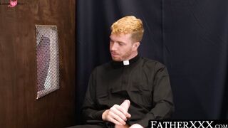 FatherXXX.com - Sinful twink's confession booth raw fucking by a horny, devious pries