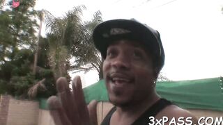 Interracial threesome sex