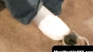 MenWorkinXXX.com - Mature amateur works on his long hard dick until he cums solo