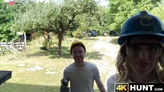 Adorable blonde Fanta Sie is pussy railed by my massive cock