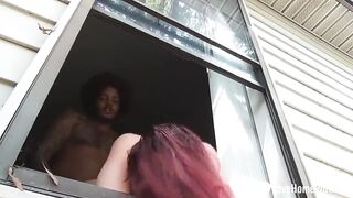 ebony bro fucks her from behind